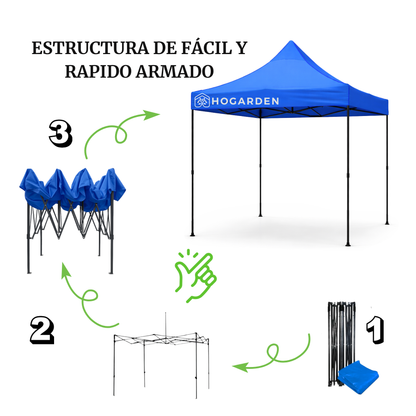 Carpa Plegable Azul 2x2 M