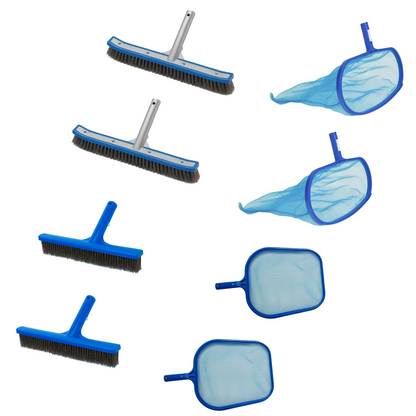 Combo 2 Cepillos Más 2 Redes Para Limpiar Albercas