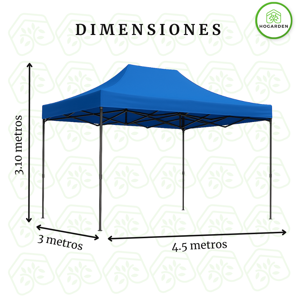 Carpa Plegable Azul 3x4.5 M