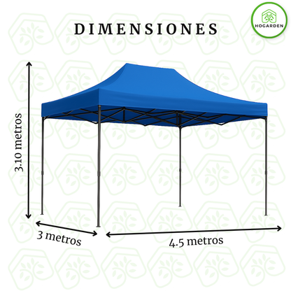 Carpa Plegable Azul 3x4.5 M