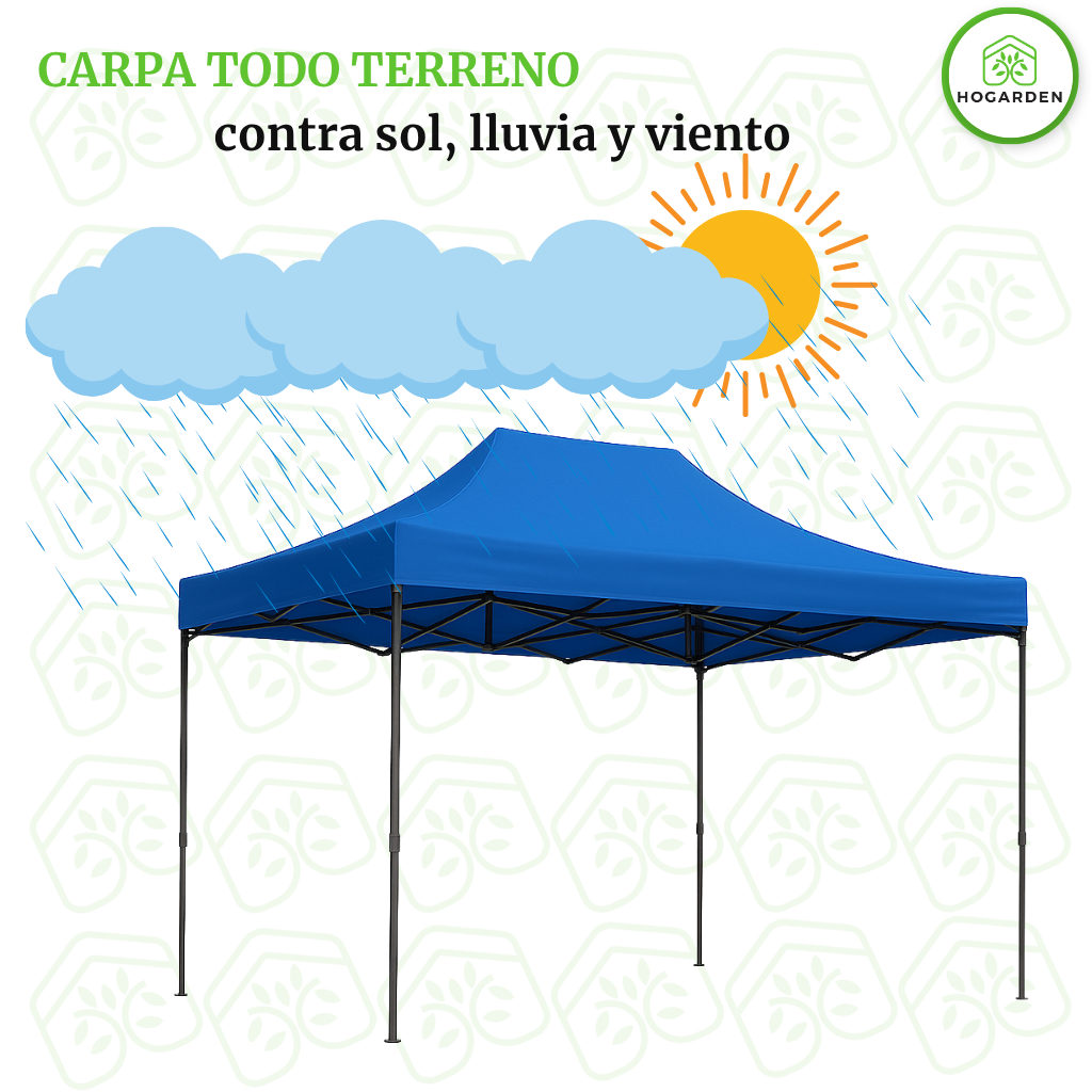 Carpa Plegable Azul 3x4.5 M