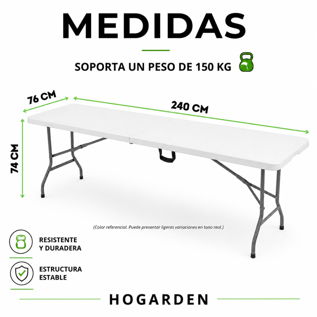 Mesa Plegable Blanca 2.40 M