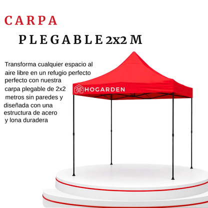 Carpa Plegable Rojo 2x2 M