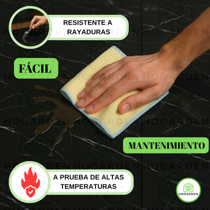 Panel Tipo Mármol Negro 122x244 Cm Para Decorar