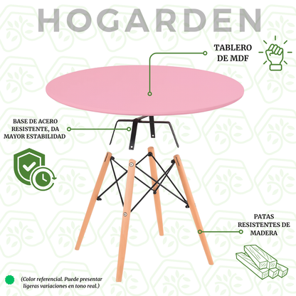 Mesa Eames Rosa Redonda