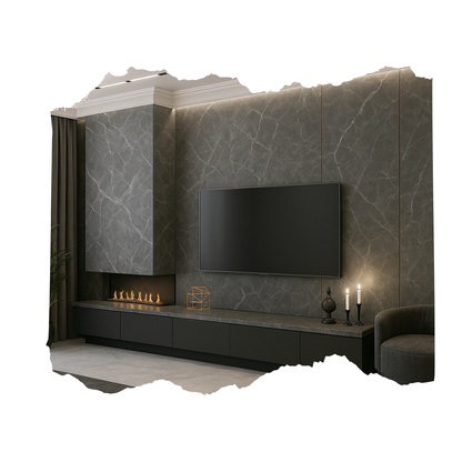 Panel Tipo Mármol Gris 122x244 Cm Para Decorar