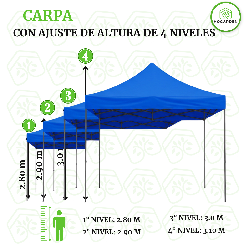 Carpa Plegable Azul 2x3 M