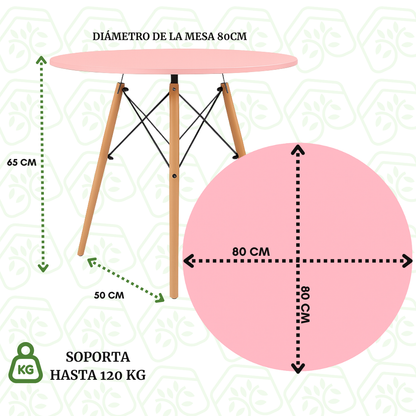Mesa Eames Rosa Redonda