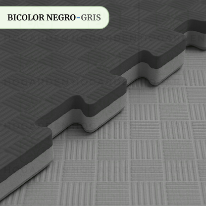 Tatami Piso Artes Marciales 1 M2 Negro Con Gris