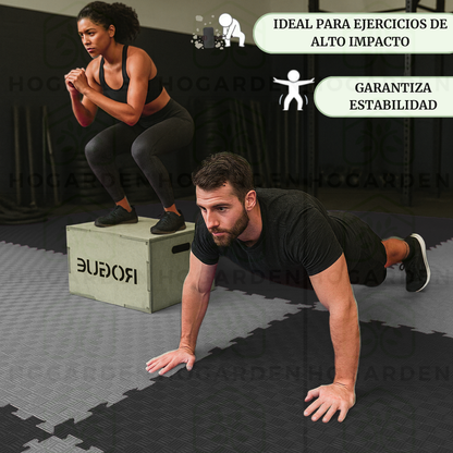 Tatami Piso Artes Marciales 1 M2 Negro Con Gris