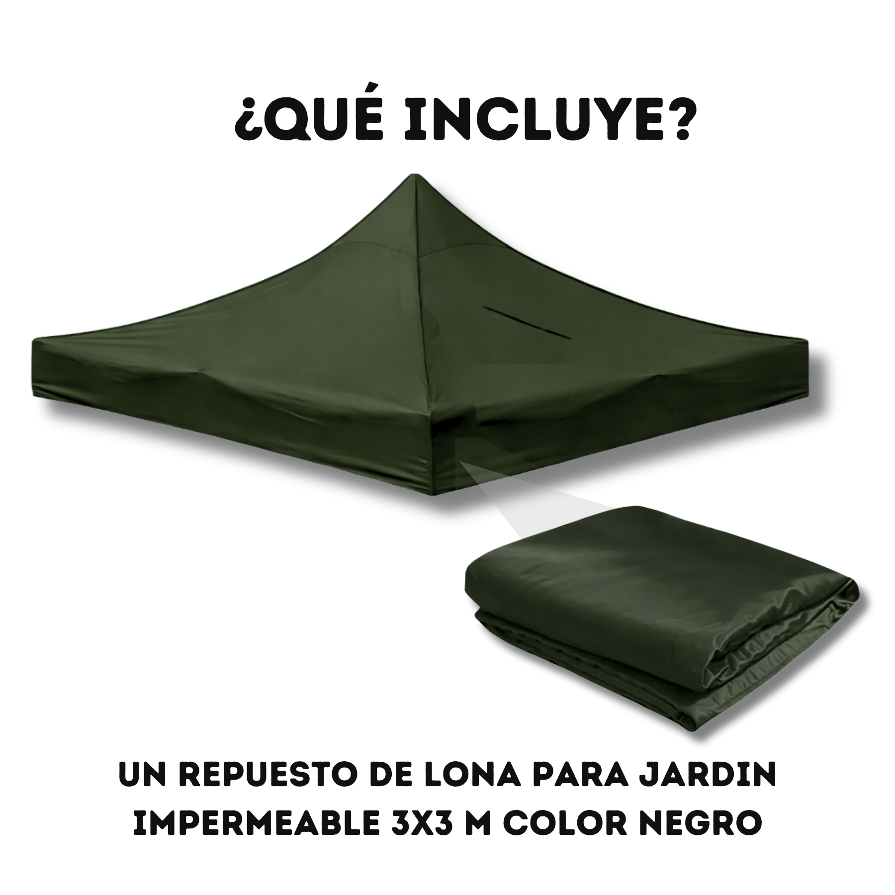Repuesto De Toldo Verde 3x3 M
