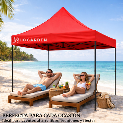 Carpa Plegable Roja 3x3 M