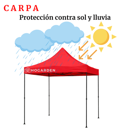 Carpa Plegable Rojo 2x2 M