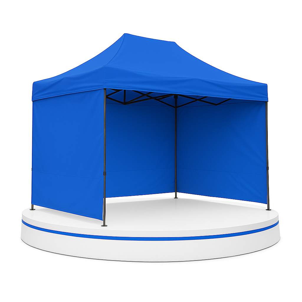 Carpa Plegable Azul 2x3 M Con Pared