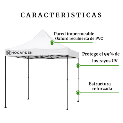 Carpa Plegable Blanca 2x2 M