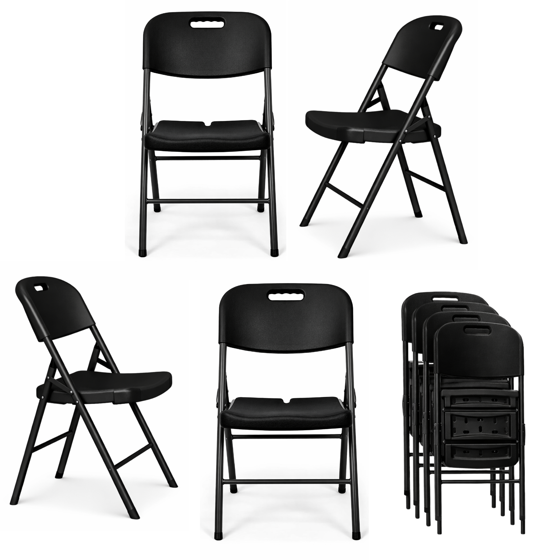 Silla Plegable Reforzada Negra