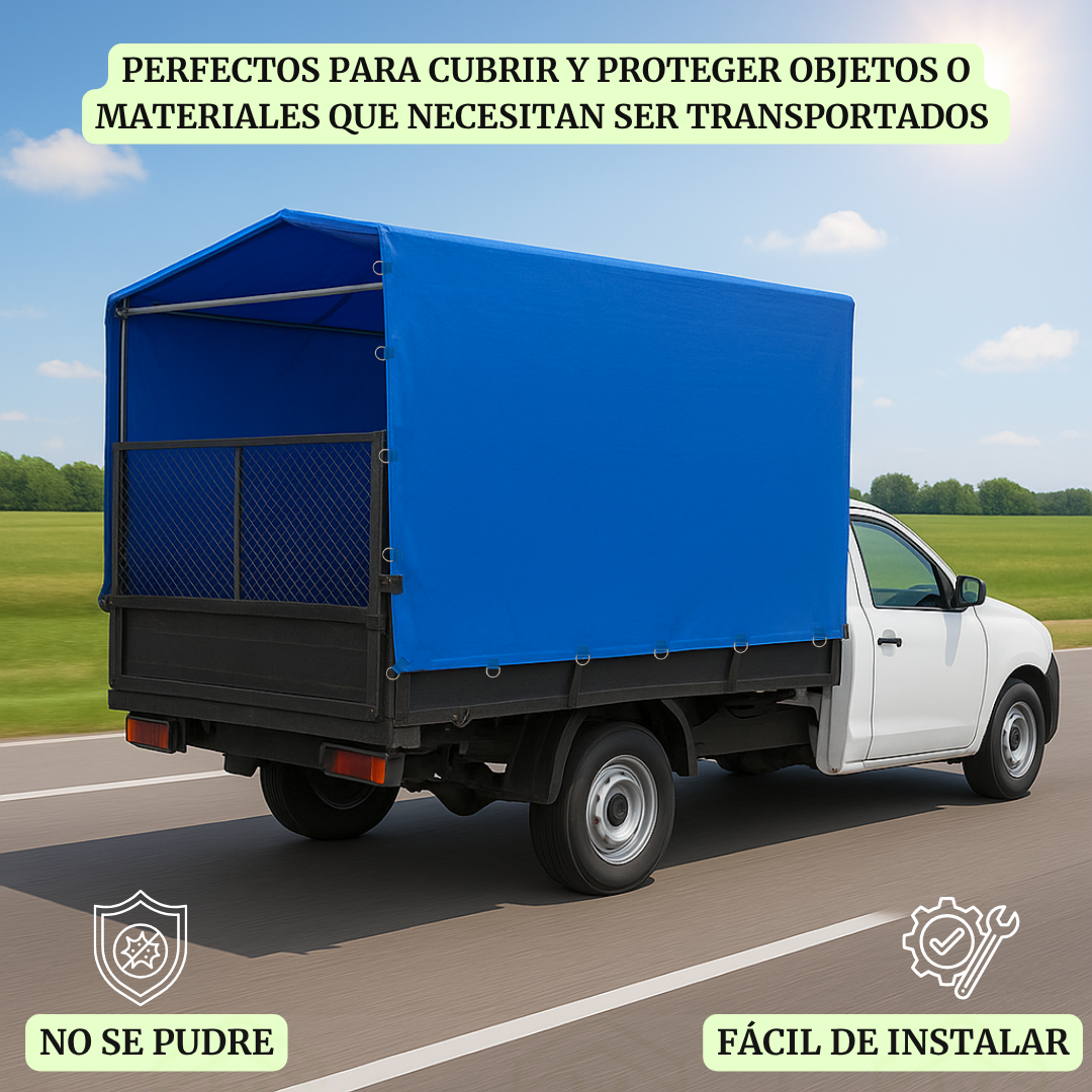 Lona Ahulada 4x3 M Reforzada Uso Rudo Impermeable