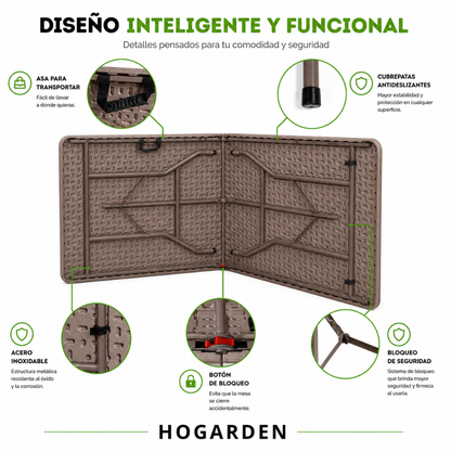 Mesa Plegable Café 1.80 M