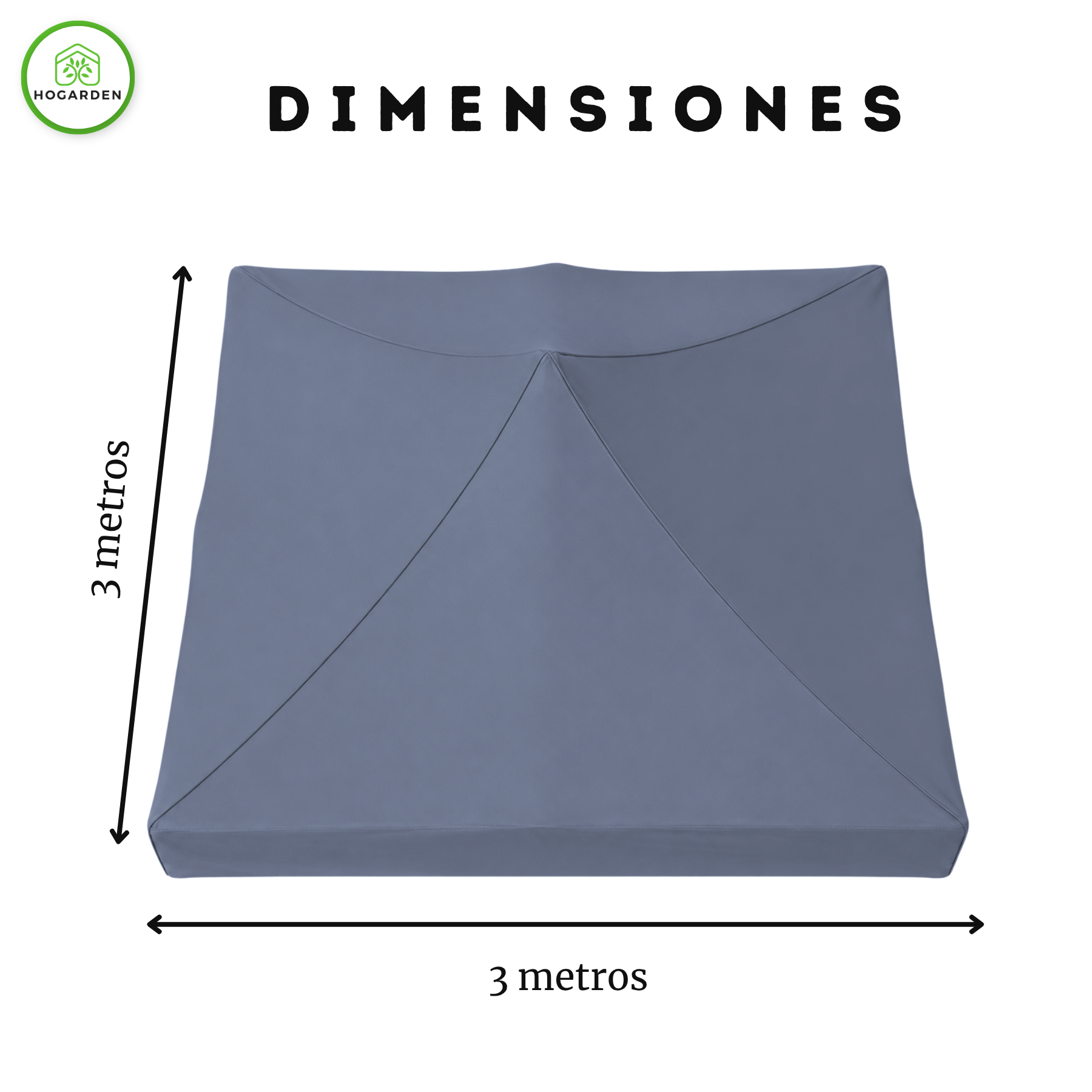 Repuesto De Toldo Gris 3x3 M