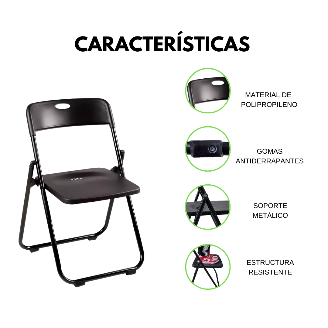 Silla Plegable Negra