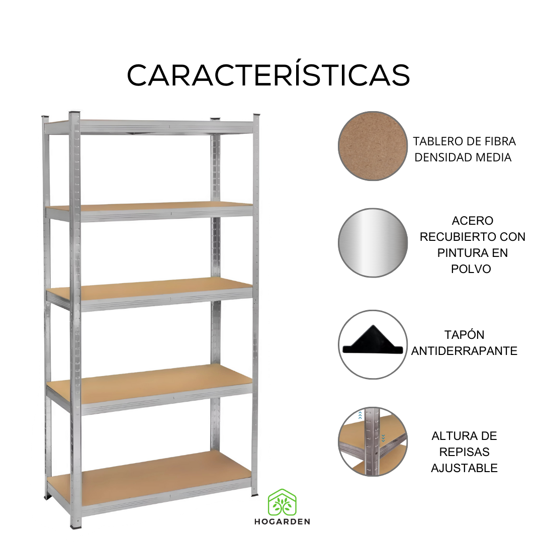 Estante Anaquel Rack 5 Niveles Mdf