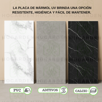 Panel Tipo Mármol Blanco 122x244 Cm Para Decorar