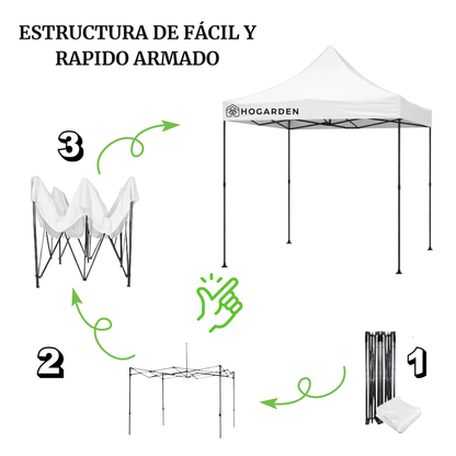 Carpa Plegable Blanca 2x2 M