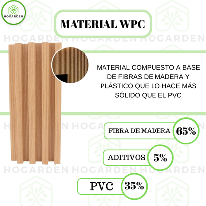 Panel Decorativo WPC Arce Amarillo 2.9 m x 16 cm 10 Pzs