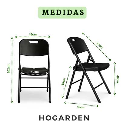 Silla Plegable Reforzada Negra