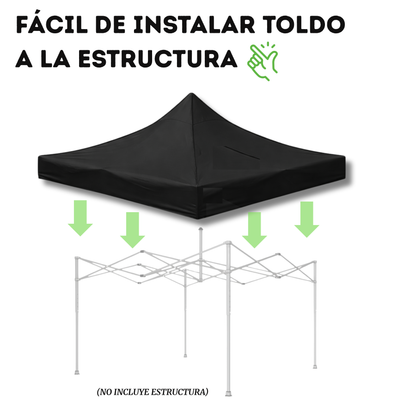 Repuesto De Toldo Negro 3x3 M