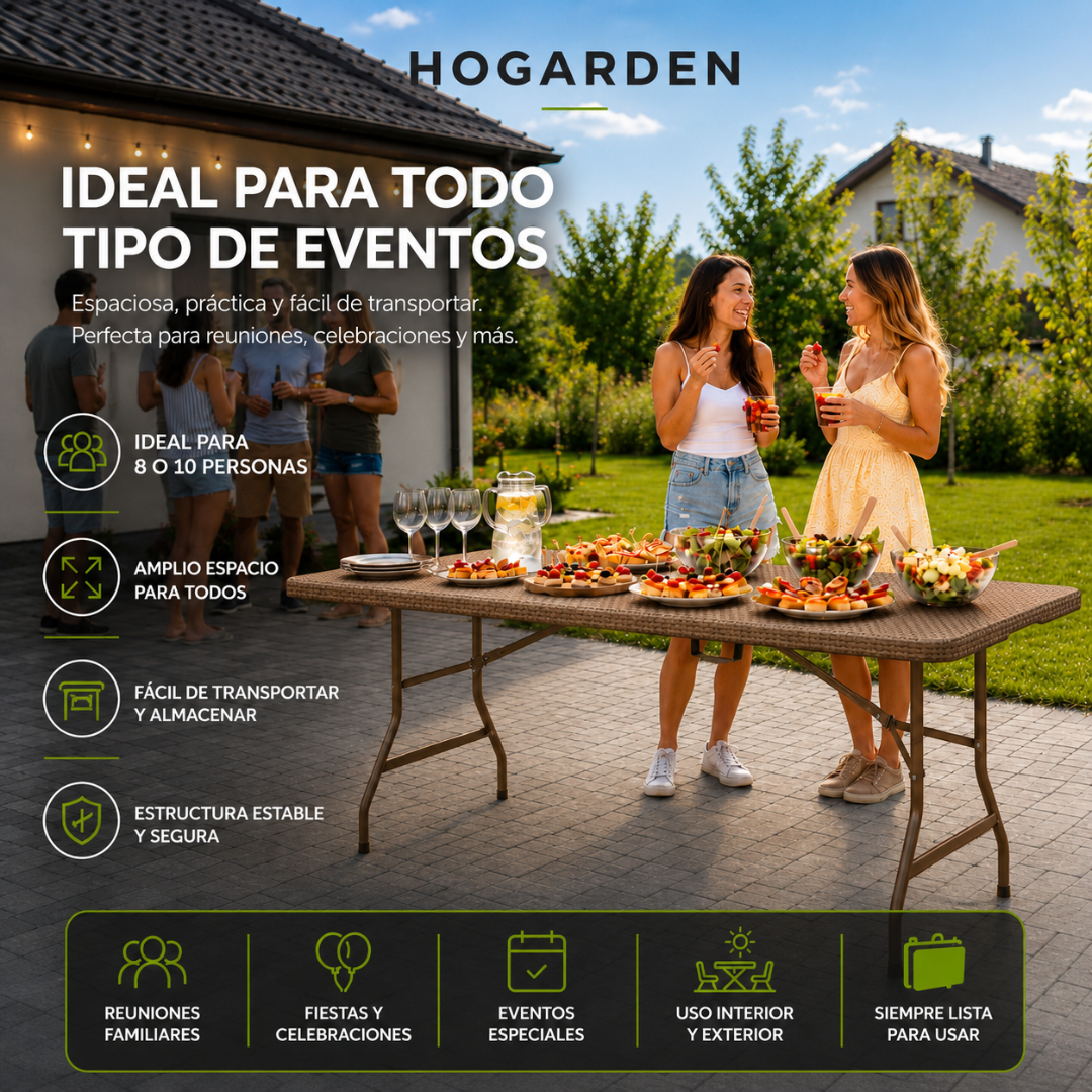Mesa Plegable Café 1.80 M