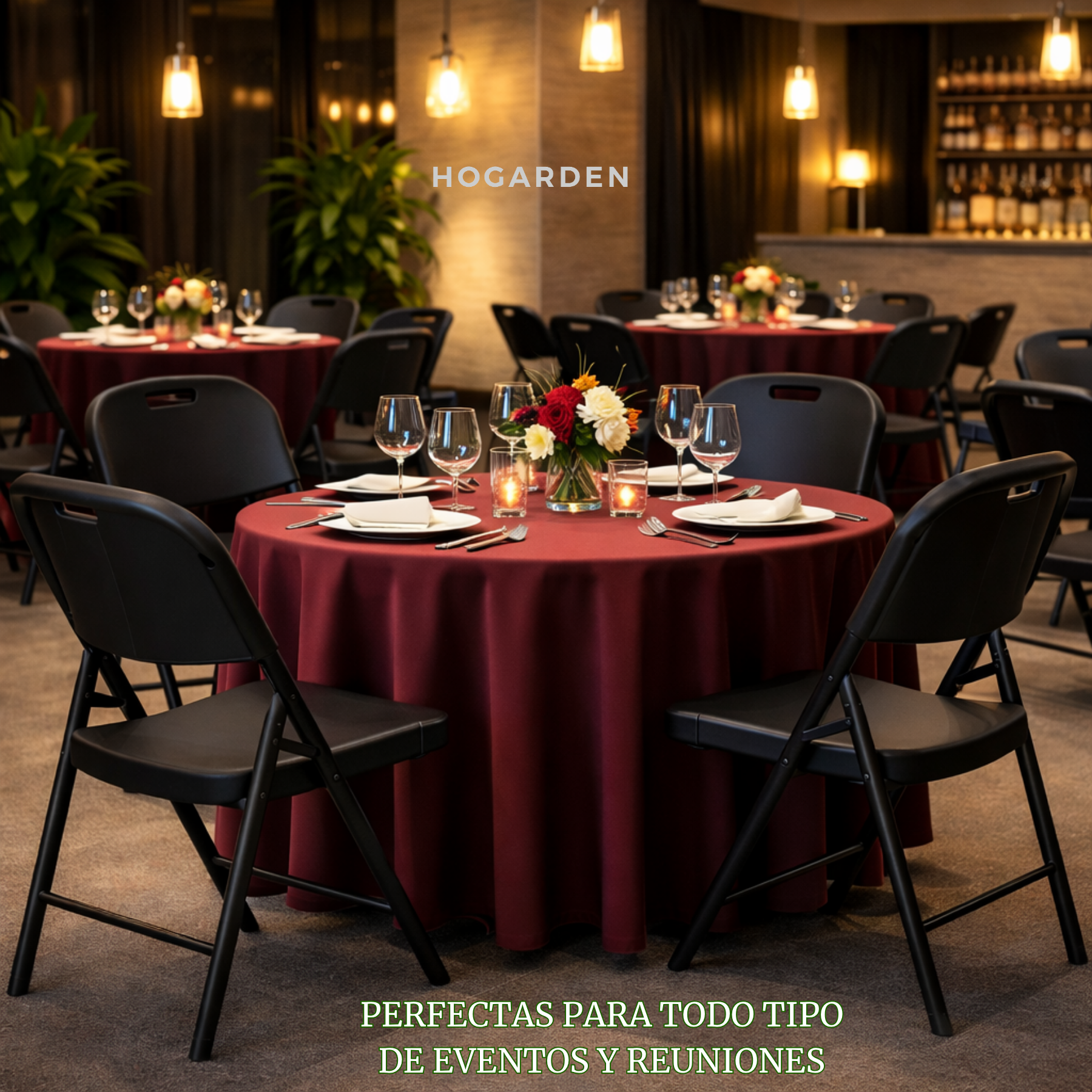 Silla Plegable Reforzada Negra