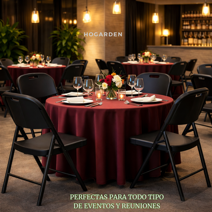 Silla Plegable Reforzada Negra