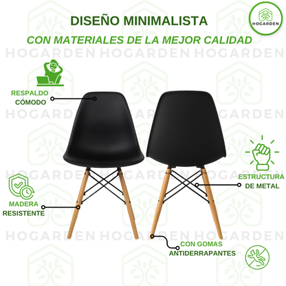 Silla Eames Minimalista Negro