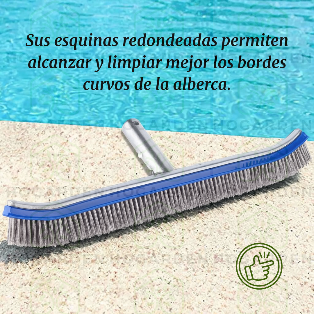 Cepillo Limpiador de Alberca 45 cm Cerdas Acero