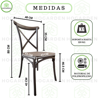 Silla Crossback Café Para Eventos