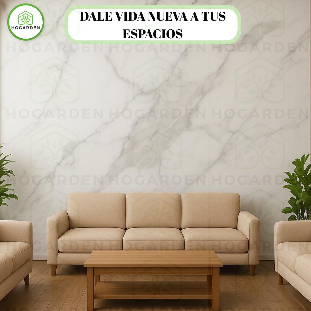 Panel Tipo Mármol Blanco 122x244 Cm Para Decorar