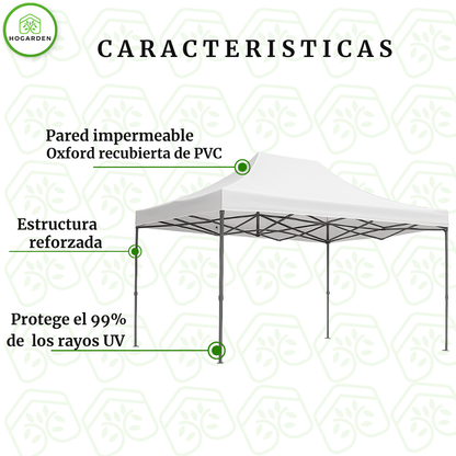 Carpa Plegable Blanco 3x4.5 M