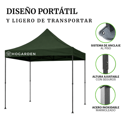Carpa Plegable Verde 2x2 M