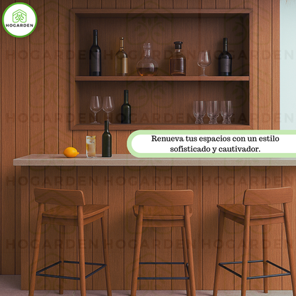Panel Decorativo WPC Nogal Intenso 1 m x 16 cm 12 Pzs
