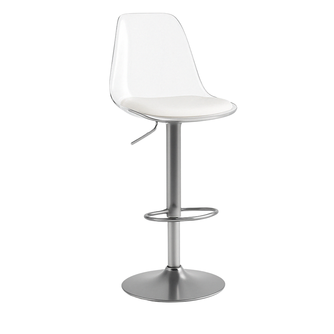 Banco Transparente Alto Eames Para Barra Y Cocina