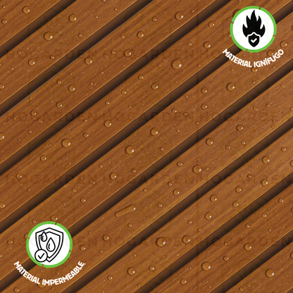 Panel Decorativo WPC Nogal Intenso 1 m x 16 cm 12 Pzs