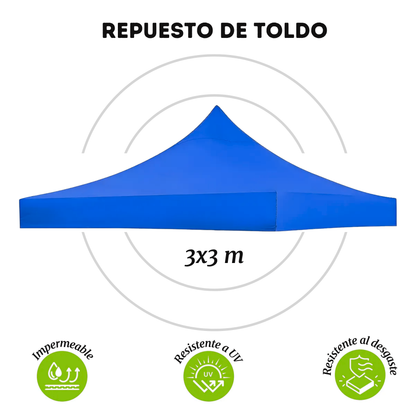 Repuesto De Toldo Azul 3x3 M