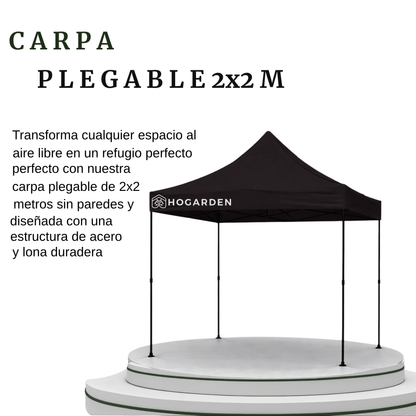 Carpa Plegable Negro 2x2 M