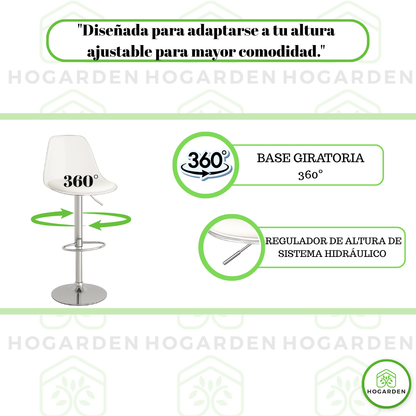 Banco Transparente Alto Eames Para Barra Y Cocina