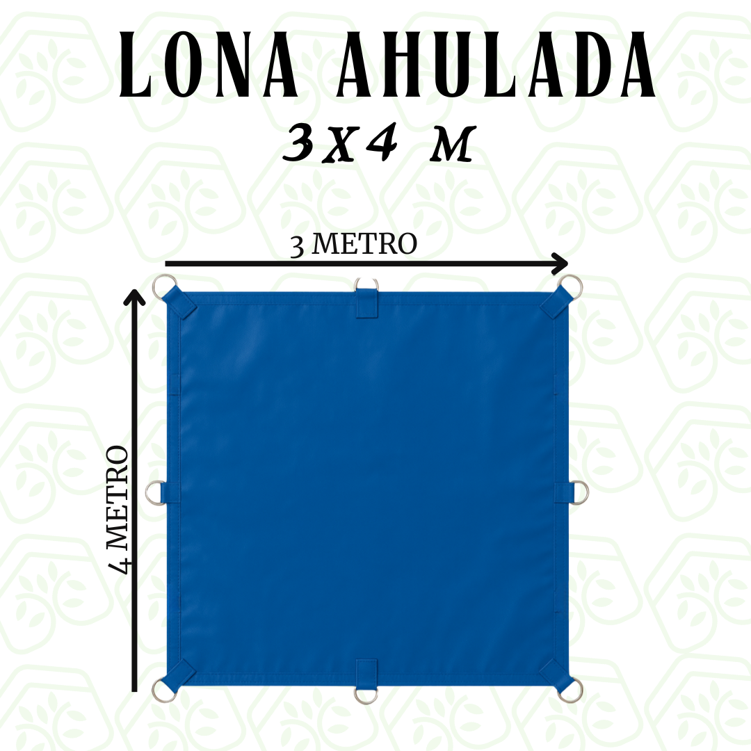 Lona Ahulada 4x3 M Reforzada Uso Rudo Impermeable