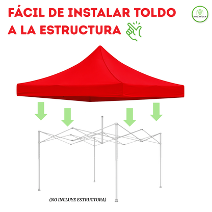 Repuesto De Toldo Rojo 3x3 M