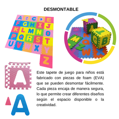Tapete Foamy Abc Colores Para Bebés 26 pzs