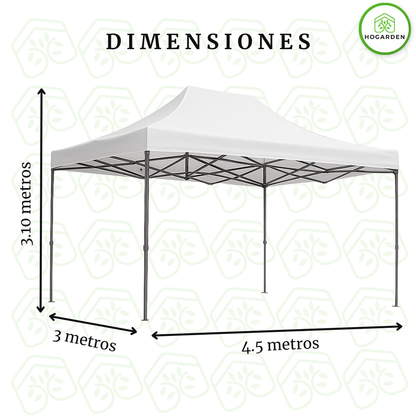 Carpa Plegable Blanco 3x4.5 M