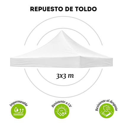 Repuesto De Toldo Blanco 3x3 M